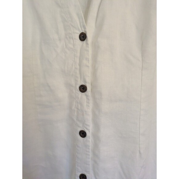 ONIA Linen Air Linen Button Down Maxi DressMaxi White Size Medium - Picture 9 of 11
